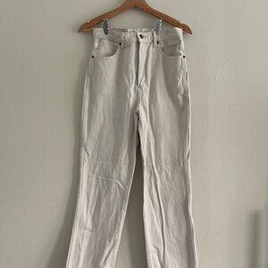 Wrangler Straight Leg Jeans, Off-White, Size 29